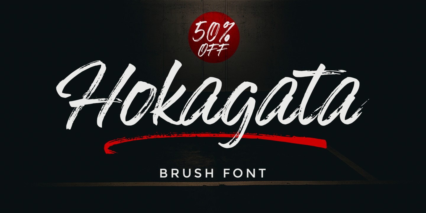 Przykładowa czcionka Hokagata Brush #1